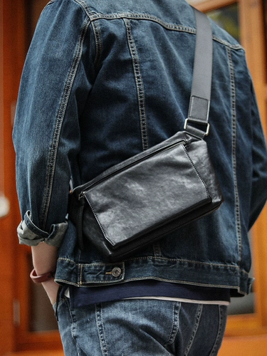 Оригинальная японская качественная нагрудная сумка, кожаная сумка на одно плечо для отдыха, рюкзак, из натуральной кожи