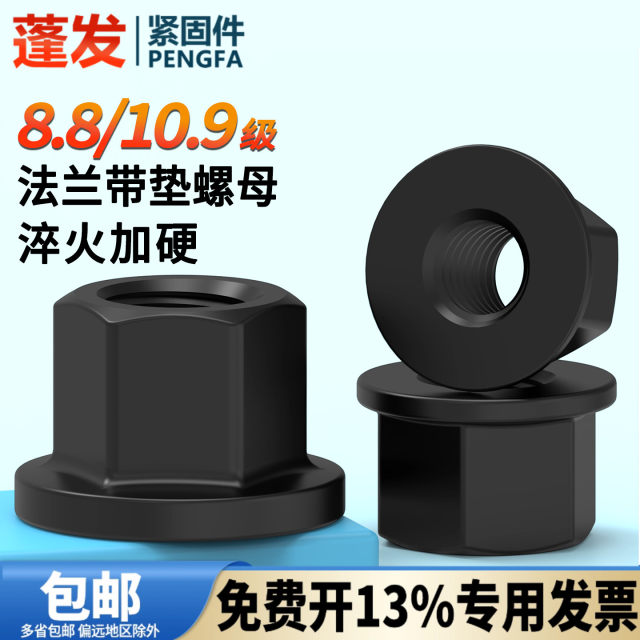 Grade 10.9 flange surface with pad nut Grade 8.8 flange nut mold pressure plate Grade 4.8 black hexagonal high nut
