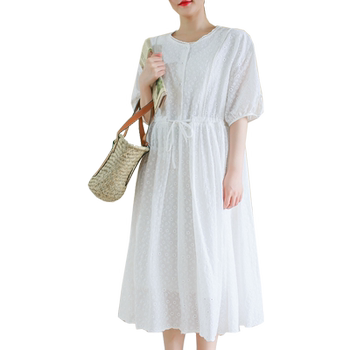 Fat sister's summer elegant temperament embroidered plus size long skirt
