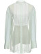 OBEG Ou Biqian Little Litto -collar Calmers Striped Shirt Female Summer Air Conditioning Room Thin Shirts 10462095
