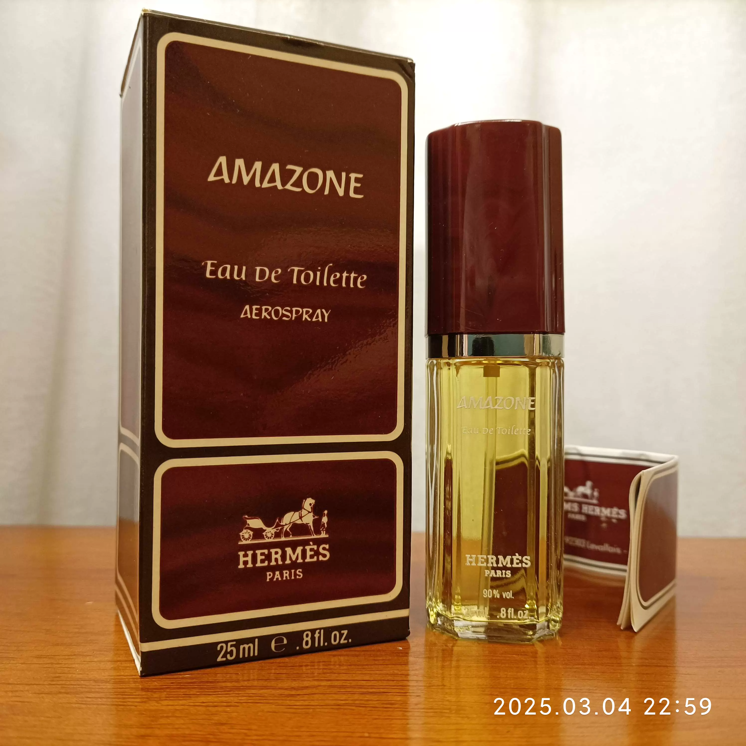 现货Hermes 爱马仕Amazone 亚马逊女骑士香水25ML 老版EDT