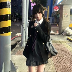 
Fairy club, top student suit, double-breasted JK suit, college style jk uniform, top autumn and winter coat for women