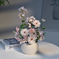 <Fendai> Small fresh pink fake flowers, artificial flowers, living room home furnishings, dining table decoration, flower arrangement ornaments