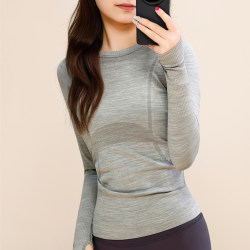 Coco Recommends Yoga Clothes for Women, New Autumn and Winter Running Sports Long-Sleeved Tops, Pilates Fitness Training Clothes, Quick-Drying