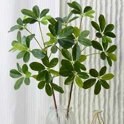 Single Artificial Duckbill Wood Branch, Fake Duck Foot Wood, Fake Branches, Green Plants, Green Leaves, Garden, Shopping Mall, Outdoor Decoration, Plastic Fake Branches