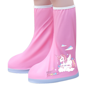 Children's rain shoe case men and girls are waterproof on rainy days. Students' shoes, skid, wear -resistant thick feet catch the sea shoes
