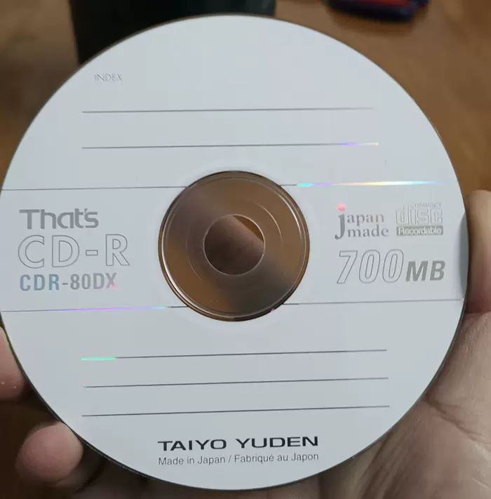 太陽誘電CD光碟空白燒錄盤700M水藍音樂CD-R無失真車載燒錄碟片日產-Taobao