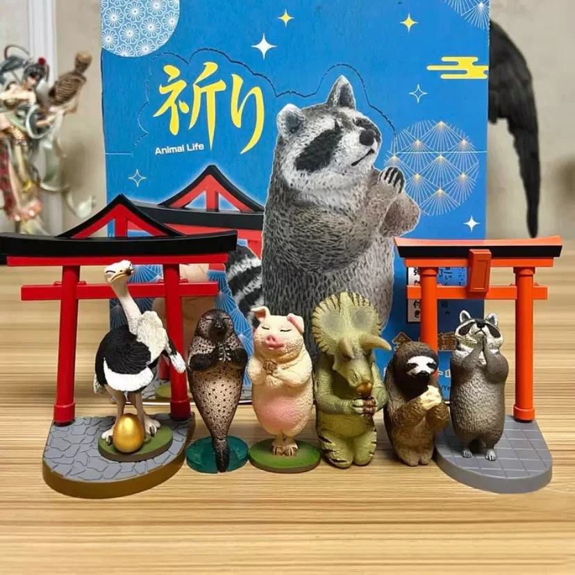 Animal Life合掌祈福动物鸟居盲盒朝隈俊男日本yendar研达正品-Taobao