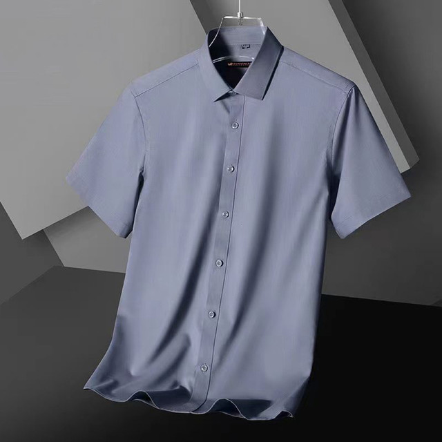 Leif Nelson Men's Short Sleeve Shirt - 100% Cotton, Stand-Up Collar, Casual Summer T-Shirt In Slim Fit