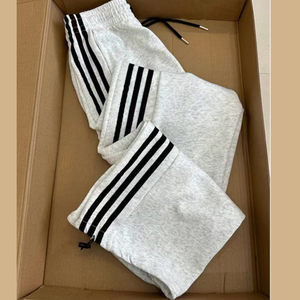 
2025 New Autumn and Winter Striped Velvet Pants Straight Leg Loose Draping American Style Handsome Sports Casual Pants Trendy