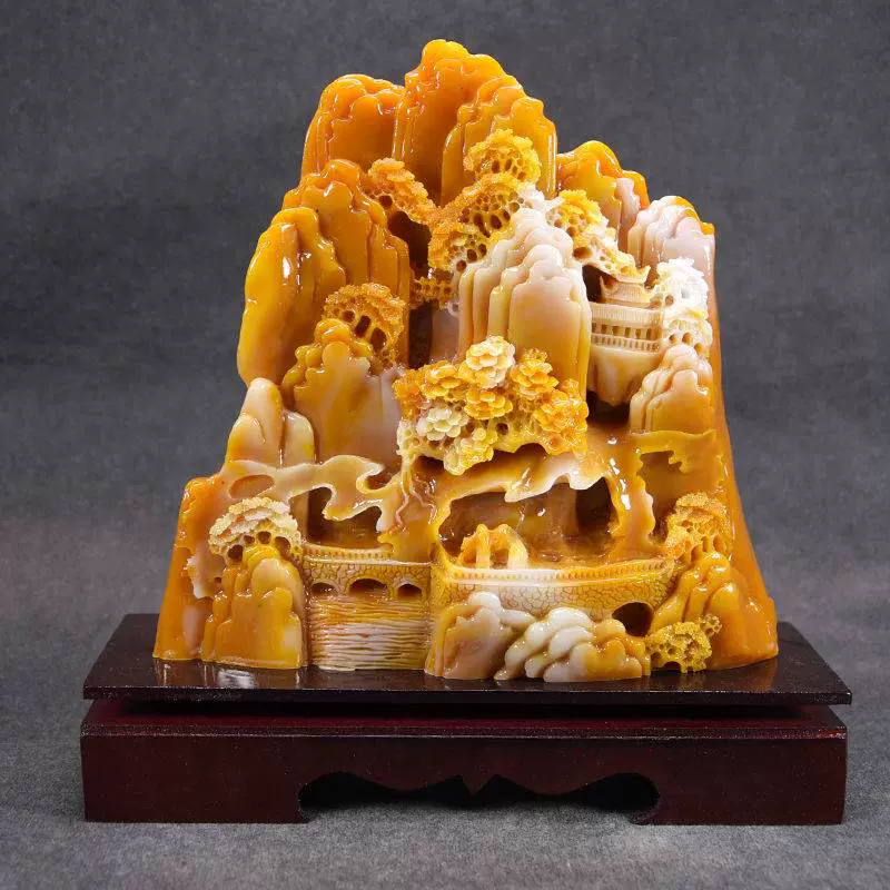 原石天然壽山石雕田黃石馬上封侯風水擺飾鎮宅觀光石奇石招財