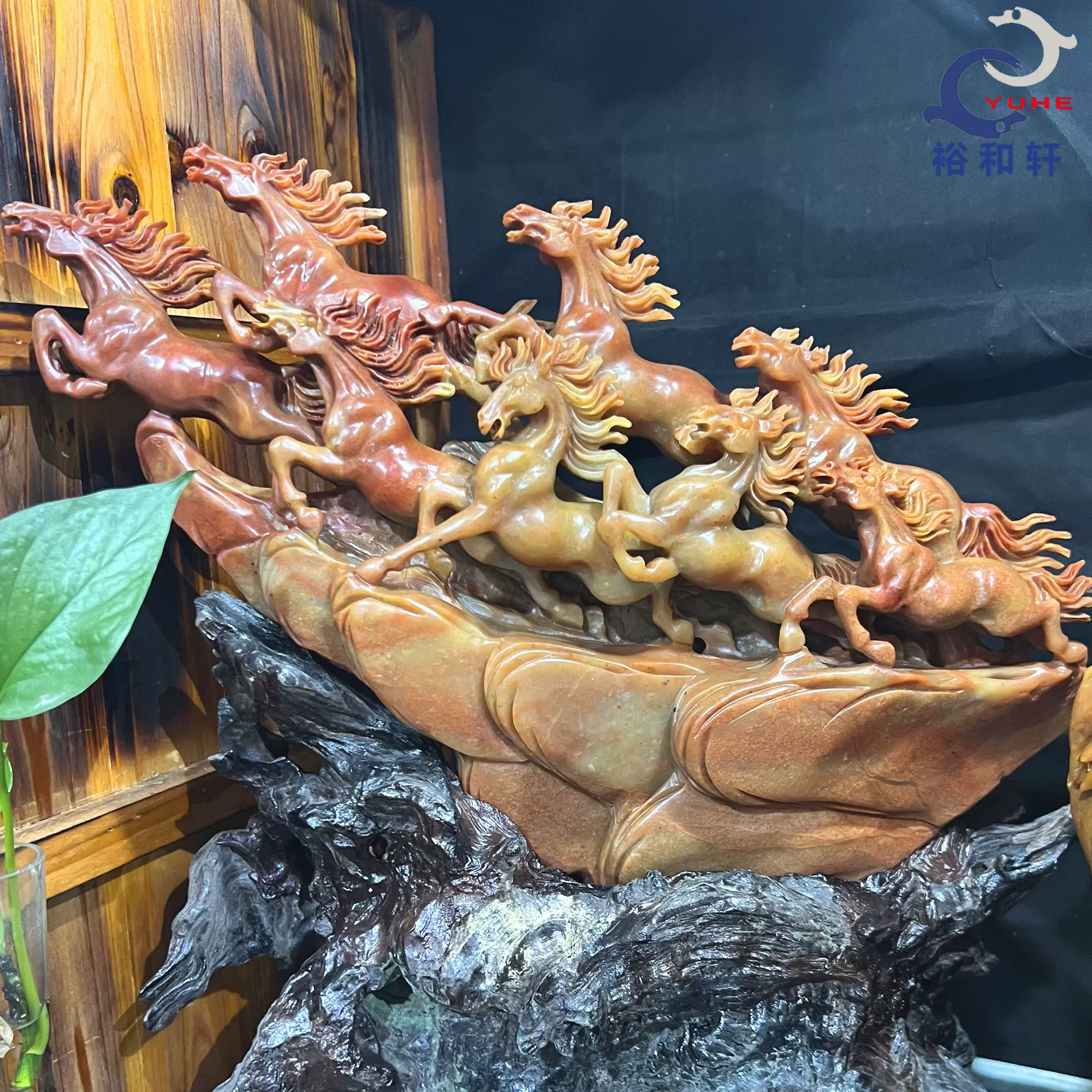 中国産寿山石　馬 中国産寿山石馬