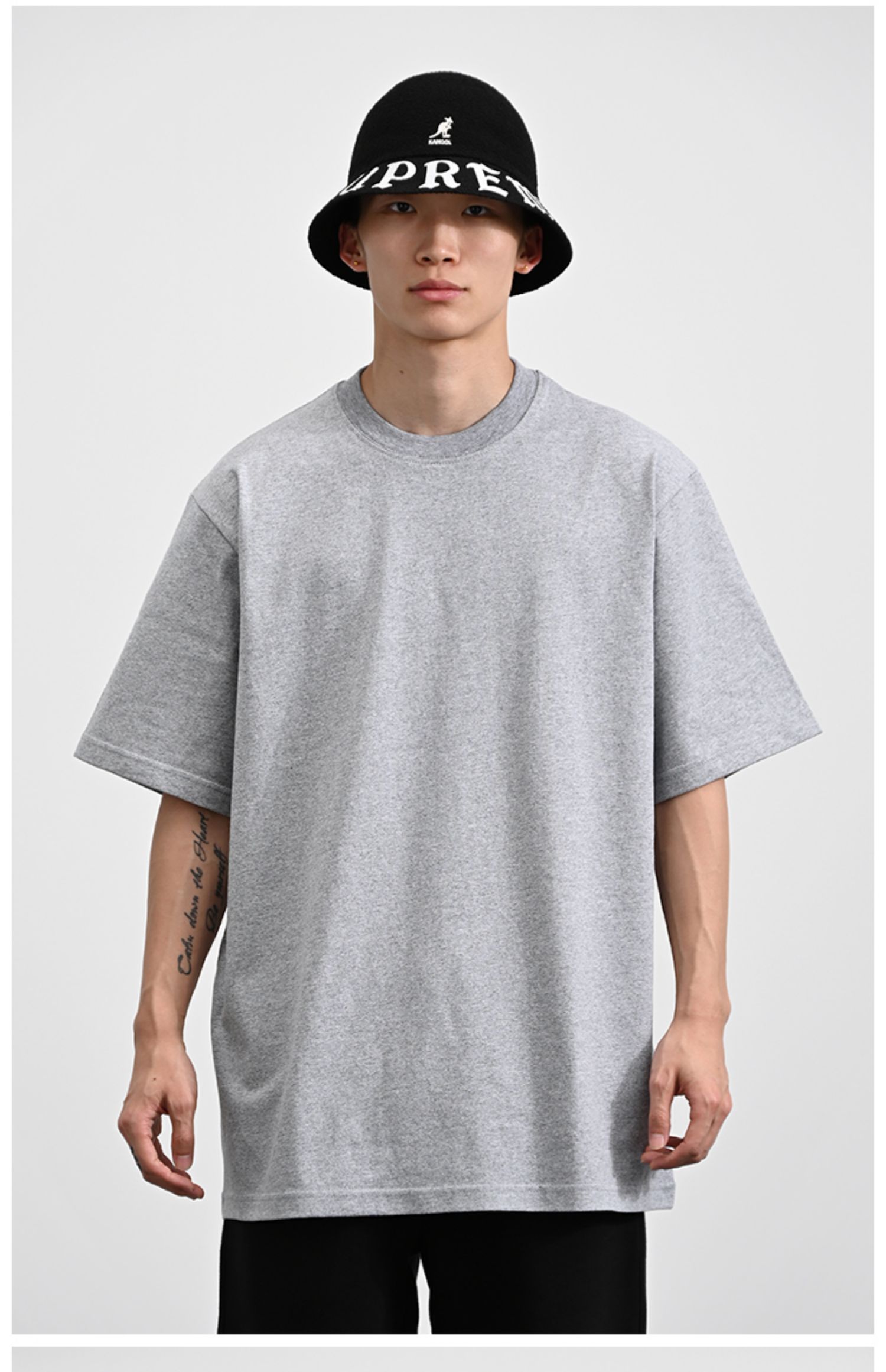 【SATIIIZ】Rito Oversized Fit High-Density T-Shirt Bbigkids Heavyweight Cotton T-Shirt - Hip Hop Street Dance Tee