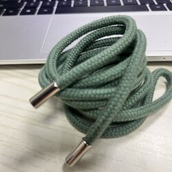 Chida Xiaohongshu Trendy Recommendation 6mm Cotton Round Pendant-Like Piano Lacquer Glossy Finish Drawstring for Sweatshirt Hood and Pants Waistband