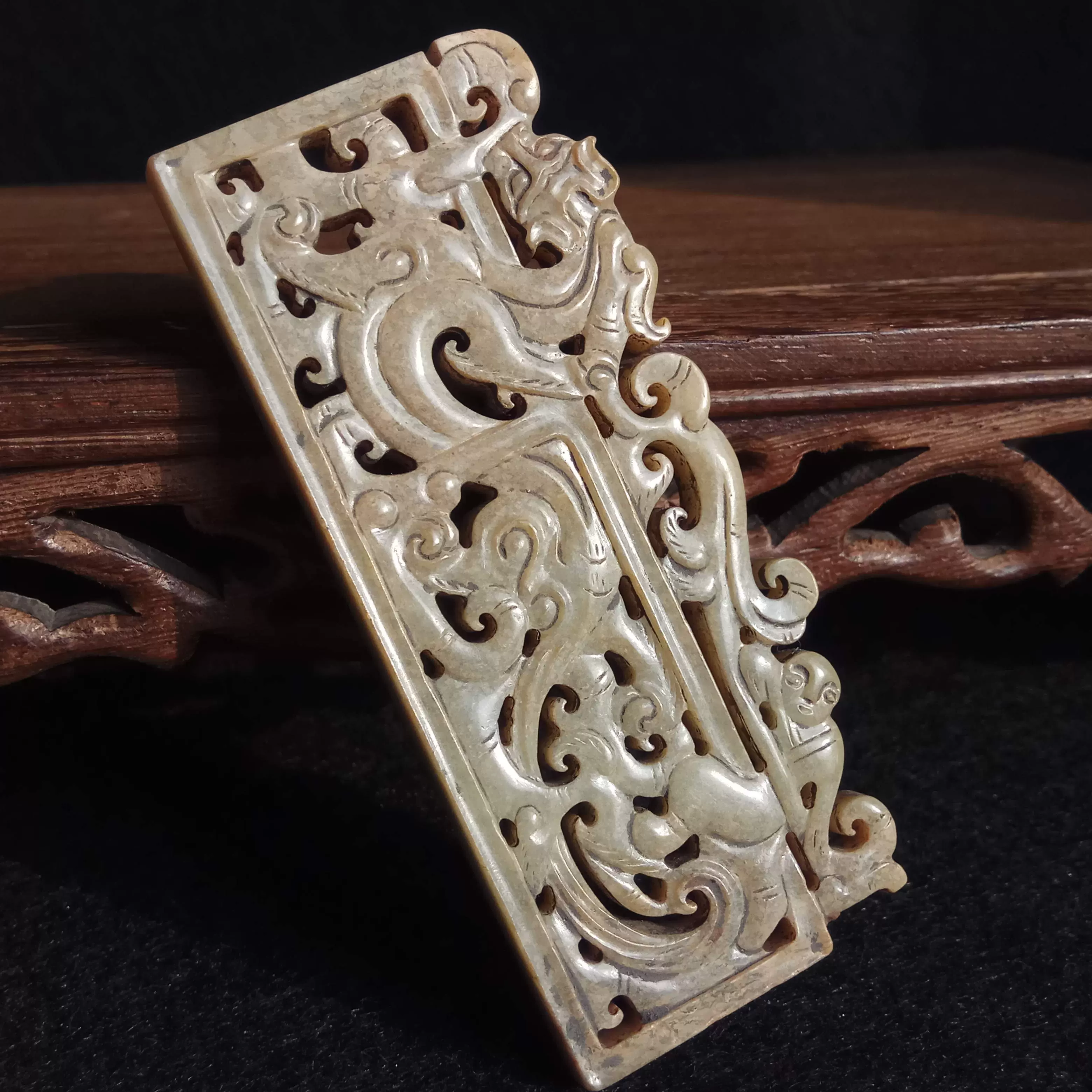 高古玉战汉玉器汉代和田青玉圆雕玉牛牛形玉饰挂件摆件