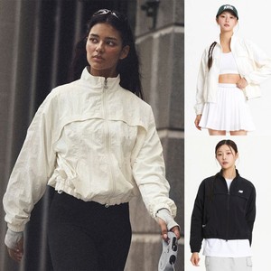 NEW BALANCE/NB women's spring and autumn short casual stand collar sun protection windproof woven double jacket windbreaker jacket
