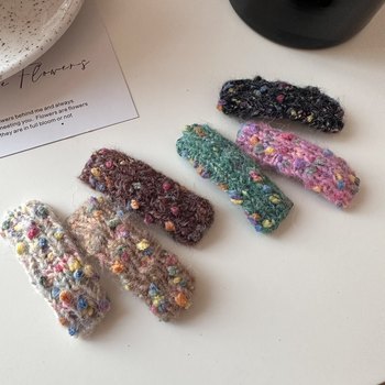 Autumn and winter new woolen knitted color point hairpin