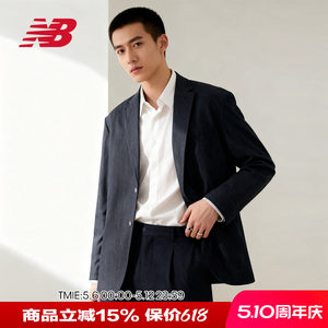 
New Balance NB Gray Men's Japanese Casual Suit Denim Urban Commuting Blazer Jacket