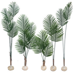 Artificial Green Plants, Fake Leaves, Coconut Leaves, Coconut Trees, Areca Palm, Bird of Paradise, Window Partition, Landscaping Props, Decoration