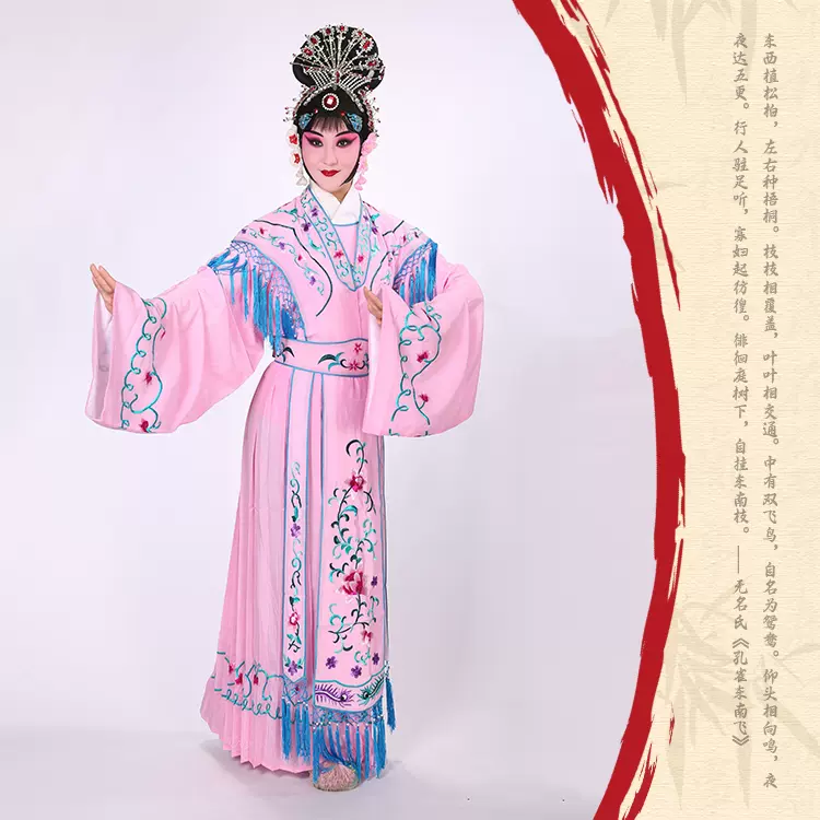 京剧戏曲古装演出服装花旦水袖七仙女小姐女舞蹈戏服普机大古装