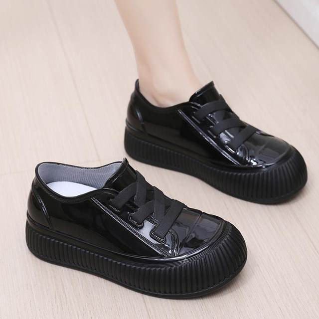 Women's new wear-resistant waterproof shoes fashionable short tube rain boots thick sole high and low water boots kitchen car wash rubber shoes