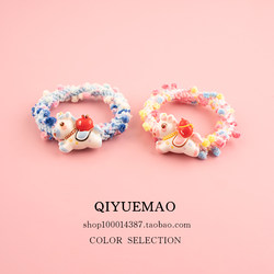 New Cute Cartoon Pony Hair Accessories, High-Elasticity Braided Hair Ties, Versatile Hair Ropes, Hair Accessories
