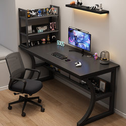 Computer Desk, Desktop Gaming Table, Desk with Bookshelf, Student Study Table, Writing Desk, Bedroom Office Desk, Rolling Cart