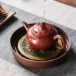 Tấm lót nồi đất sét màu tím Yixing, tấm lót ấm trà, khay để nồi, ấm trà mạ vàng, khay trà, bàn ngâm khô, đế ấm đất sét màu tím, tấm lót cách nhiệt Phụ kiện bàn trà