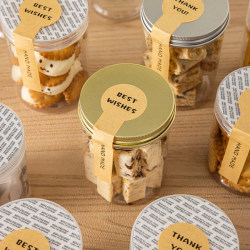 Biscuit Sealed Jar Food-Grade Plastic Bottle Empty Bottle Transparent Box Cookie Packaging Box Jar Snack Storage Round Organizer
