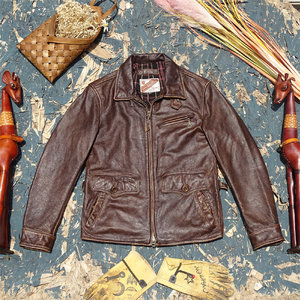 Song God Fund Board! Just serious American retro scrub tea core rubbing the old head layer of cowhide leather leather leather men
