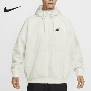 Nike Nike men's woven quick-drying hooded jacket embroidered sports casual jacket DA0002-135