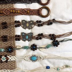 Liu Wuwei's High-End Belt for Women, Paired with a Skirt, Waist-Cinching Tassel, Ethnic Style, Bohemian Butterfly Waist Rope Weaving