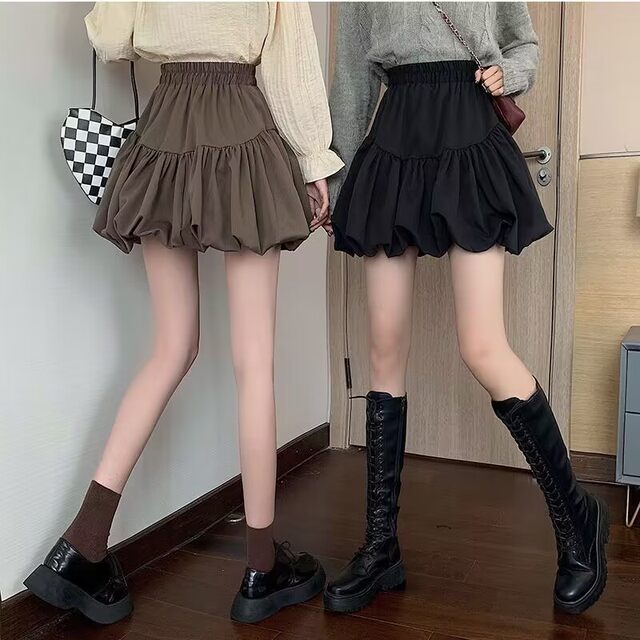 2025 new design style puffy short skirt sweet and spicy skirt spring and autumn A-line skirt summer chic women's clothing
