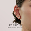 Jingrun pearl earrings shallow wish g18k gold zhengyuan freshwater pearl white pearl earrings versatile earrings