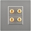 Jia En Home Theater Audio Speaker Socket Panel Concealed 86 Type Banana Head Binding Post Wall | Jia en