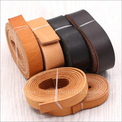 diy natural vegetable tanned leather pet leash bracelet