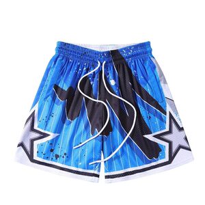 
American double-layer large mesh three-point shorts for men and women casual sports basketball pants with pockets on both sides for training breathable pants