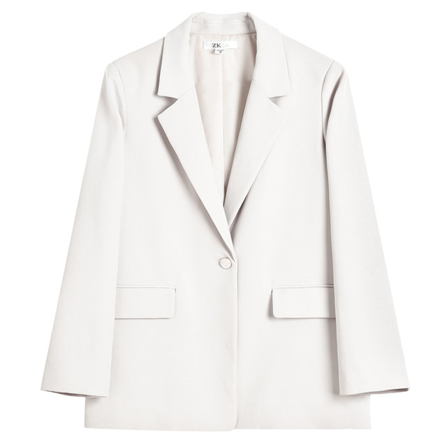 Extra Rice Jacket zklin high -level casual rice apricot small suit jacket light color ...