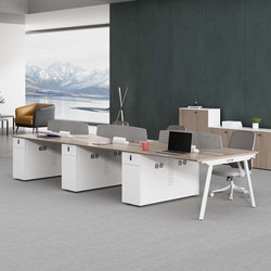 E0 Grade Office Desk and Chair Combination Simple Modern Deck 2 Pairs 4 Four 6 Six People Staff Desk Office Screen Workstation