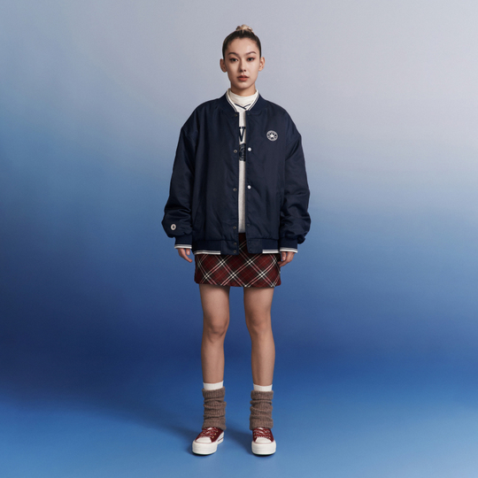 Giubbotto Imbottito Giubbotto Estivo Converse Giacca Da Baseball