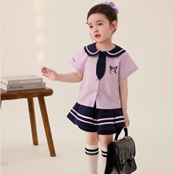 Girls' Dress Zootopia Kuromi Dress Performance Costume Summer Girls' Doll Collar Outfit Cute Clothing
