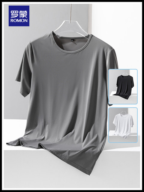 Men Plad Prnt Short Sleeve T-Shrt, Round Neck ce Slk, Quck-Dryng