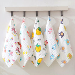 Pure Cotton Six-Layer Gauze Towel Newborn Bubble Gauze Children's Towel Kids Face Towel Saliva Towel Square Towel Handkerchief
