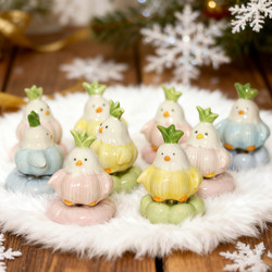 Jingdezhen Ceramic Garlic Bird Spinning Ornament Cute Living Room Office Desktop Decoration Creative Christmas Gift Duck