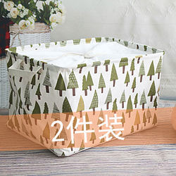 2 Large Cotton and Linen Drawstring Fabric Storage Boxes, Foldable Organizing Boxes, Clothing Storage Boxes, Export Surplus Stock