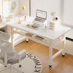 Foldable Computer Desk, Desktop Desk, Office Desk, Bedroom Table, Study Writing Desk, Long Table, Training Table, School Desk