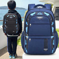 Schoolbags for Primary School Students from Grades Three to Six, Junior High School Boys, Large Capacity, Burden-Reducing, Spine-Protecting, Ultra-Light, First-Grade Kidsren, Boys, Lightweight
