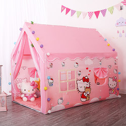 Hello Kitty Extra-Long Children's Tent Indoor Princess Playhouse for Girls, Large House for Babies to Sleep in and Separate Themselves from Their Parents
