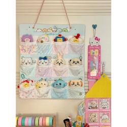 In-Stock Japan San-X Sumikko Gurashi Cute Cartoon Plush Storage Hanging Bag Wall-Mounted Organizer Storage Bag
