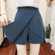 Fat mm plus size half-body short skirt pants summer women 2024 new ruffled a-line skirt versatile wide-leg skirt 200 Jin [Jin equals 0.5 kg]
